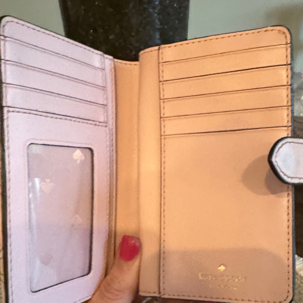 kate spade Quilted Leather Zip Wallet — Pale Pink - Picture 4 of 9